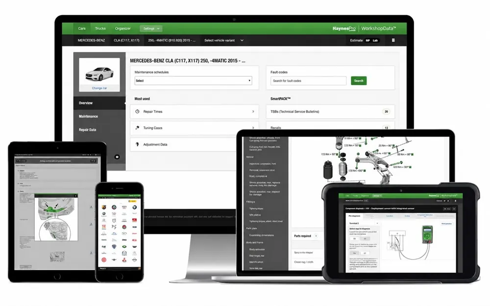 Accessing the MechanicVault platform from PC, laptop, tablet and smartphone
